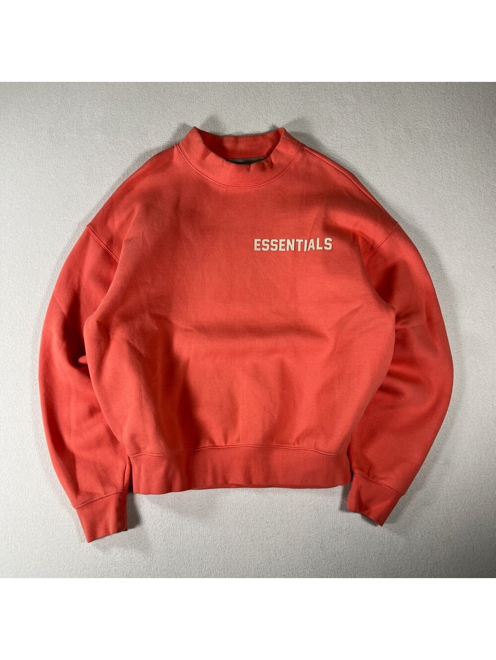 Fear of God Essentials Red Orange Crewneck Sweatshirt L